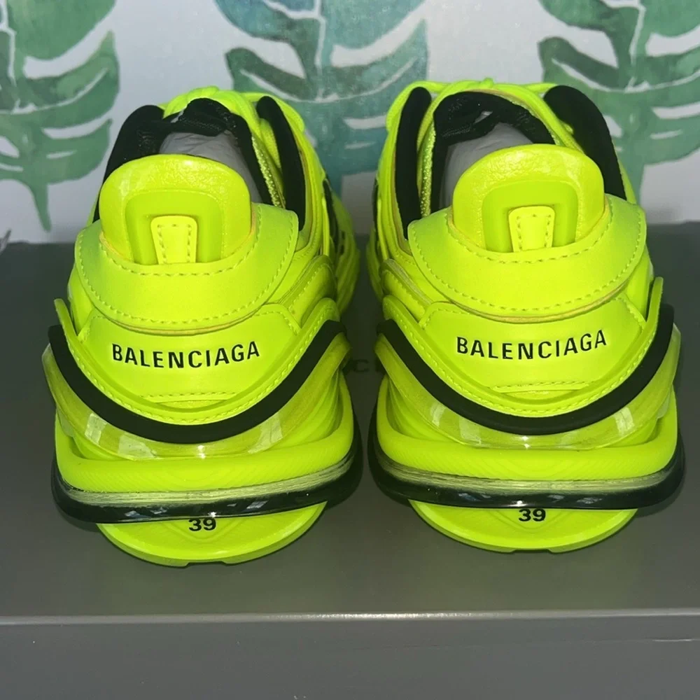 Balenciaga Tyrex Sneakers in Neon Yellow and Black - Picture 9 of 15